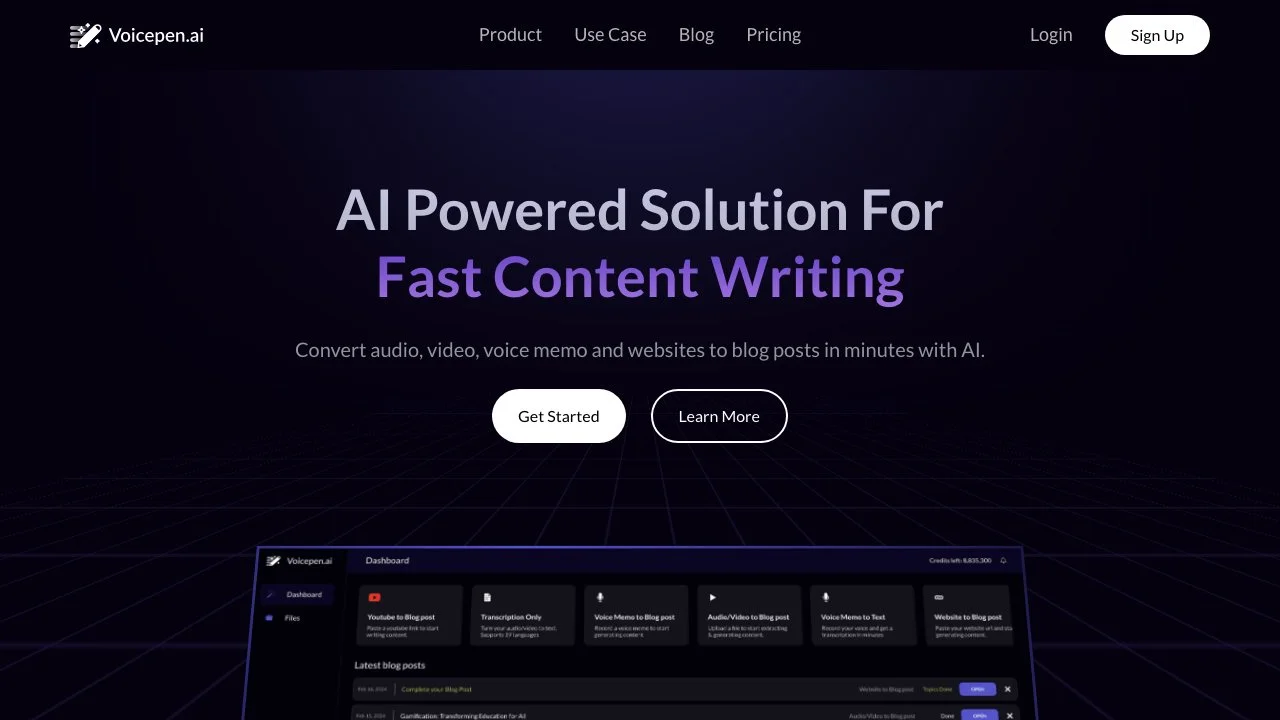 VoicePen: Convert Audio and Video to Blog Posts in Minutes