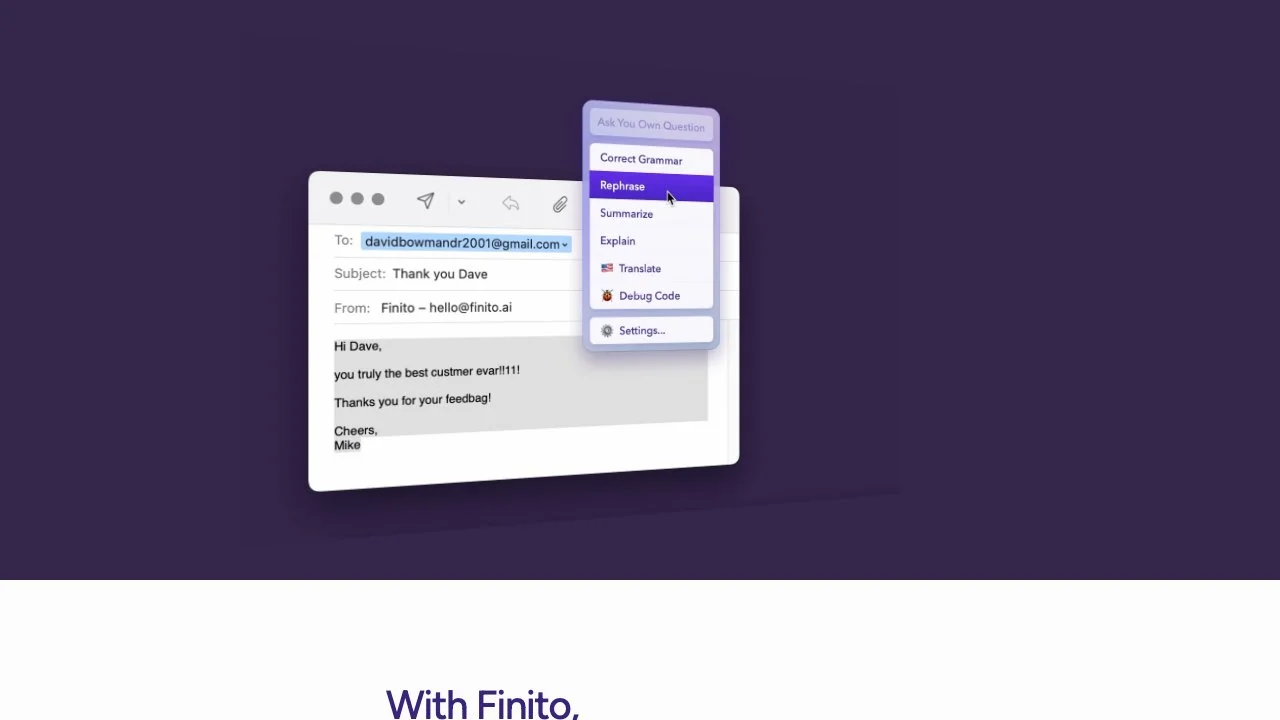 Finito AI: Enhance Your Writing with AI Magic