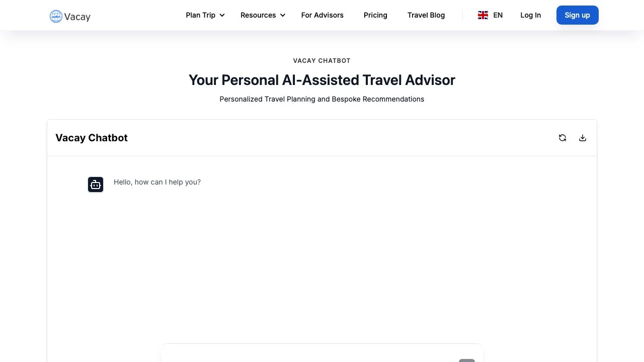 Vacay Chatbot: Your AI Travel Assistant for Personalized Planning