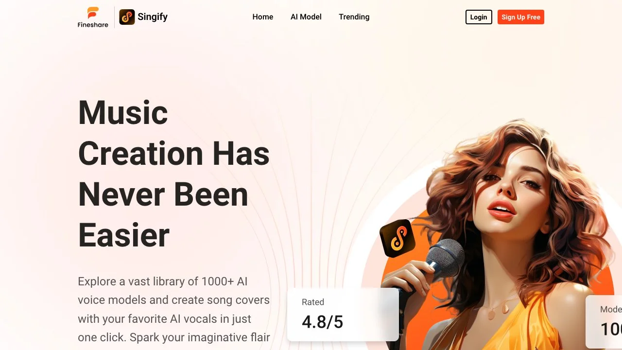 Fineshare Singify: Effortless AI Song Cover Creation
