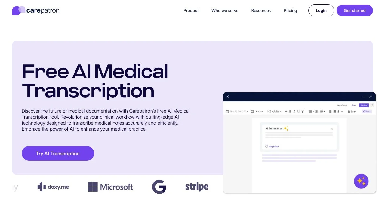 Free AI Medical Transcription: Streamline Your Medical Documentation with Carepatron