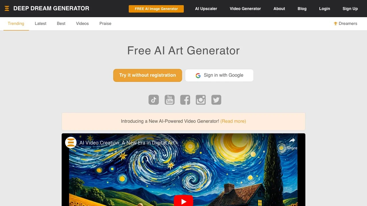 Explore Deep Dream Generator: Your AI Art & Video Creation Tool