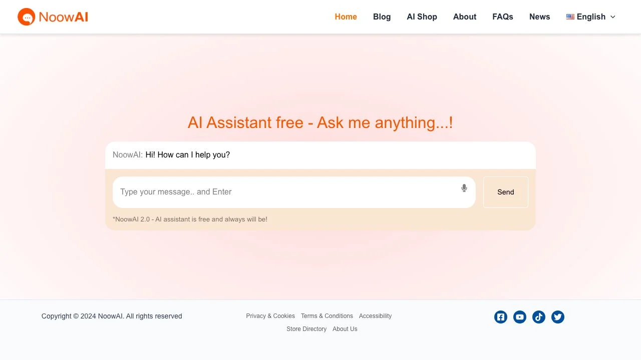 NoowAI: Trợ lý AI miễn phí giúp bạn giải đáp mọi thắc mắc