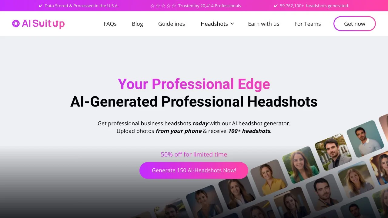 AI SuitUp: Generate Stunning Professional Headshots in Hours