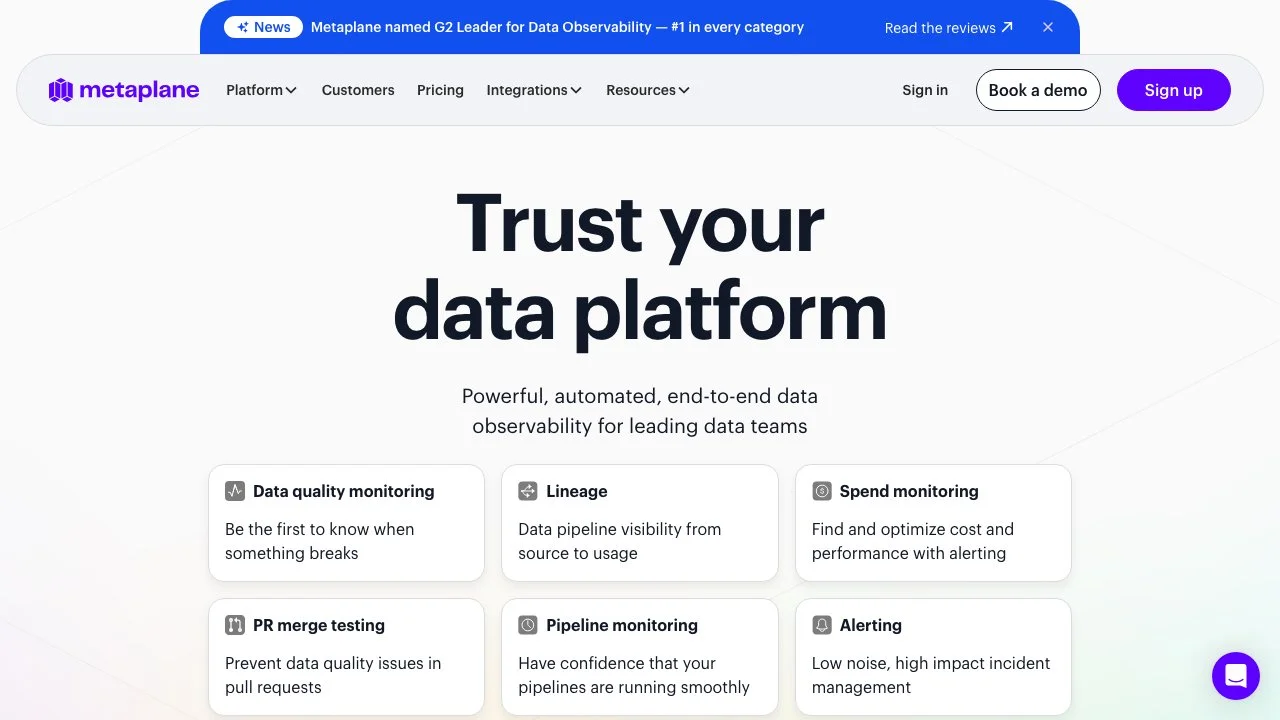 Metaplane: Leading Data Observability for Modern Teams