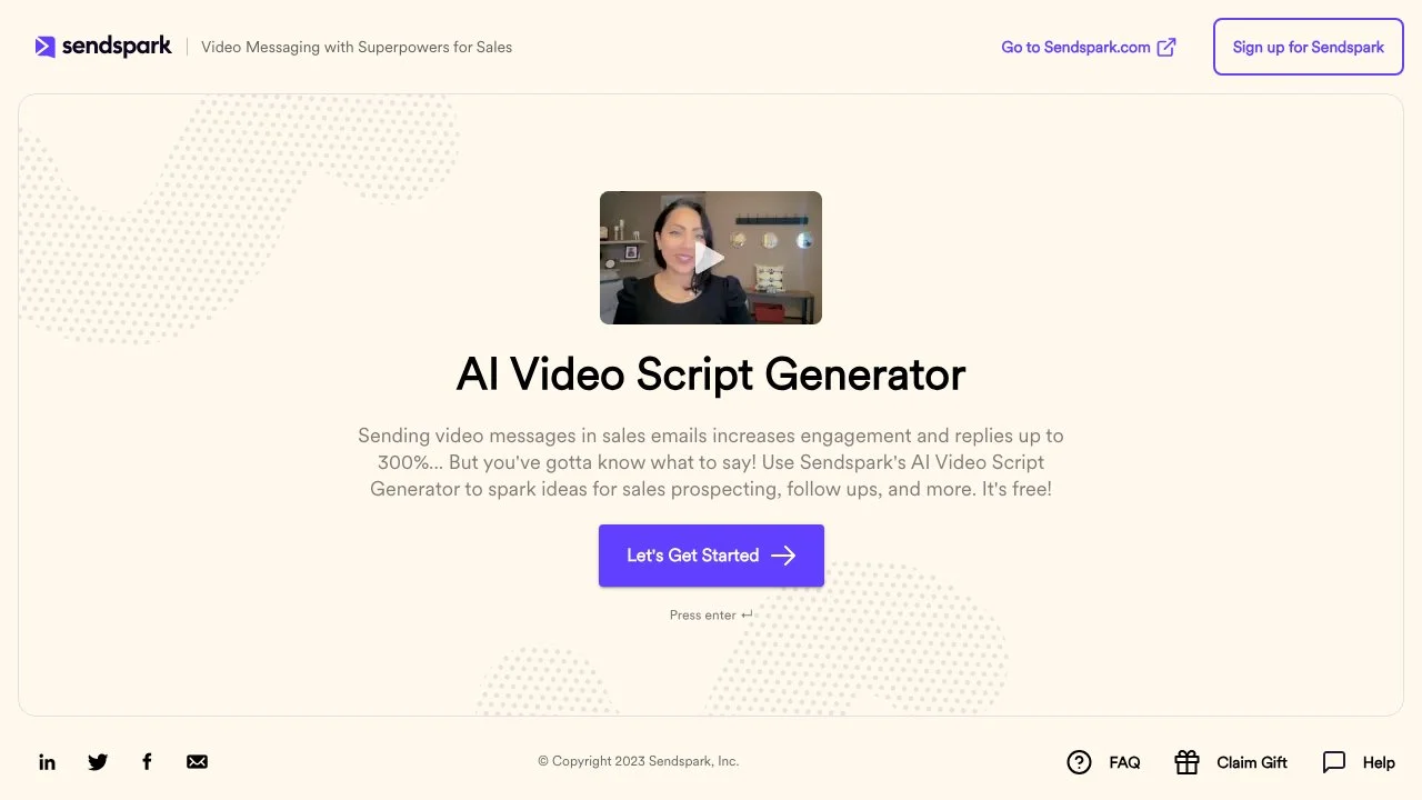 Boost Sales Engagement with Sendspark's AI Video Scripts