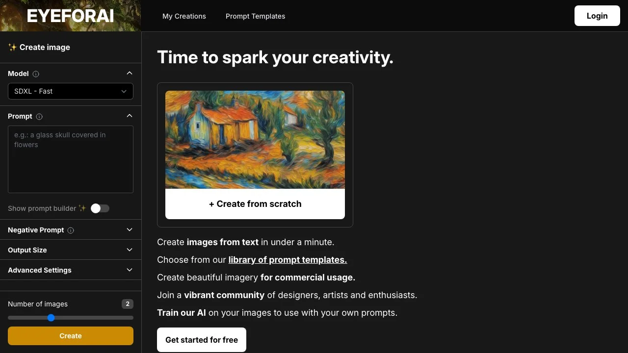 Eye for AI: Create Stunning Images from Text Prompts