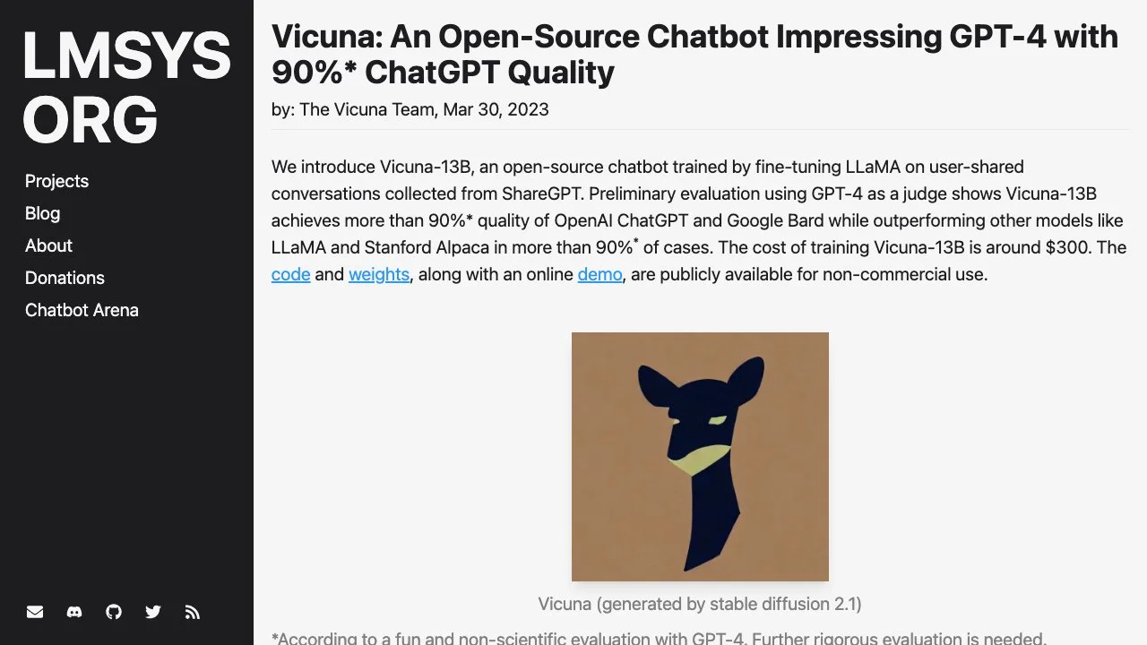 Vicuna: An Open-Source Chatbot Impressing GPT-4 with 90%* ChatGPT Quality