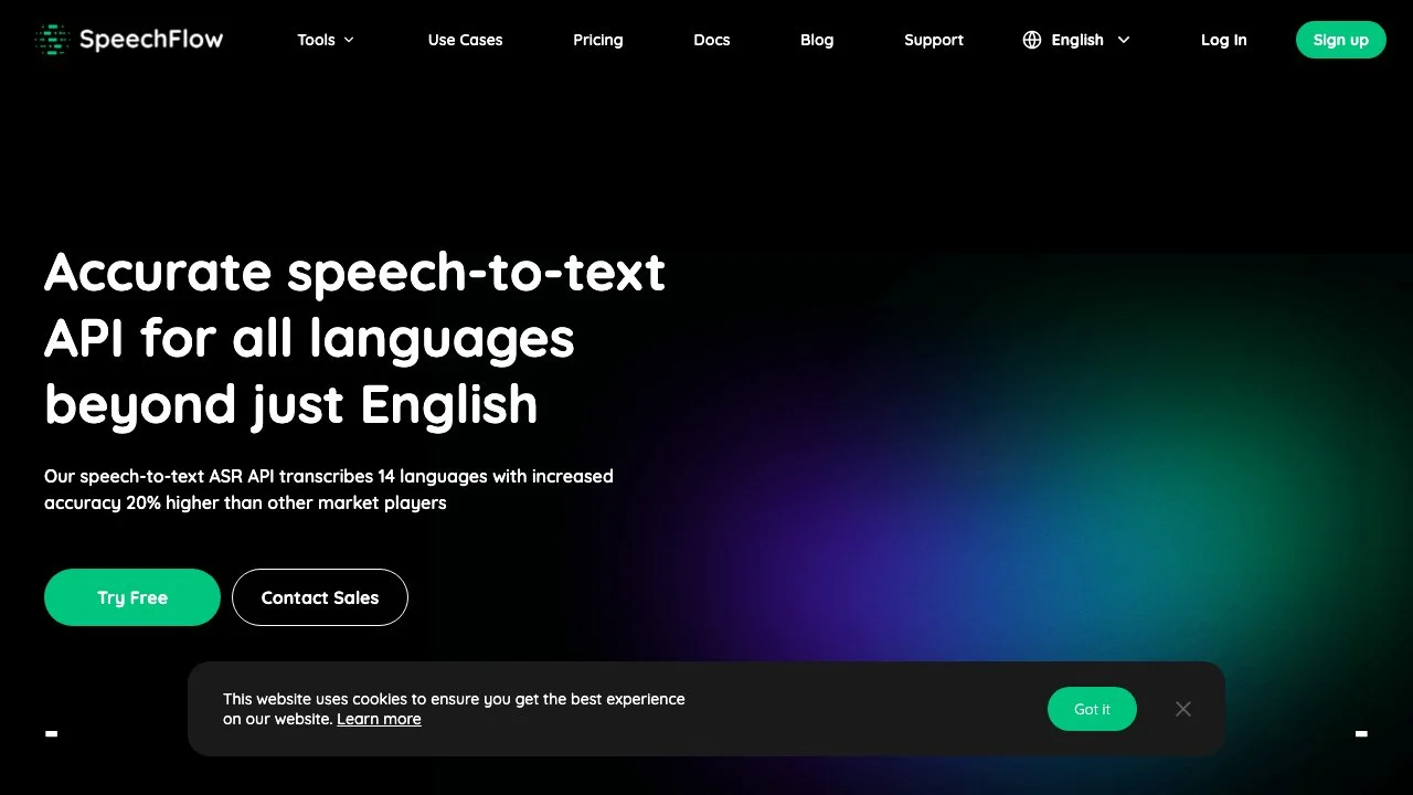 SpeechFlow: Powerful Speech-to-Text API for Accurate Transcriptions