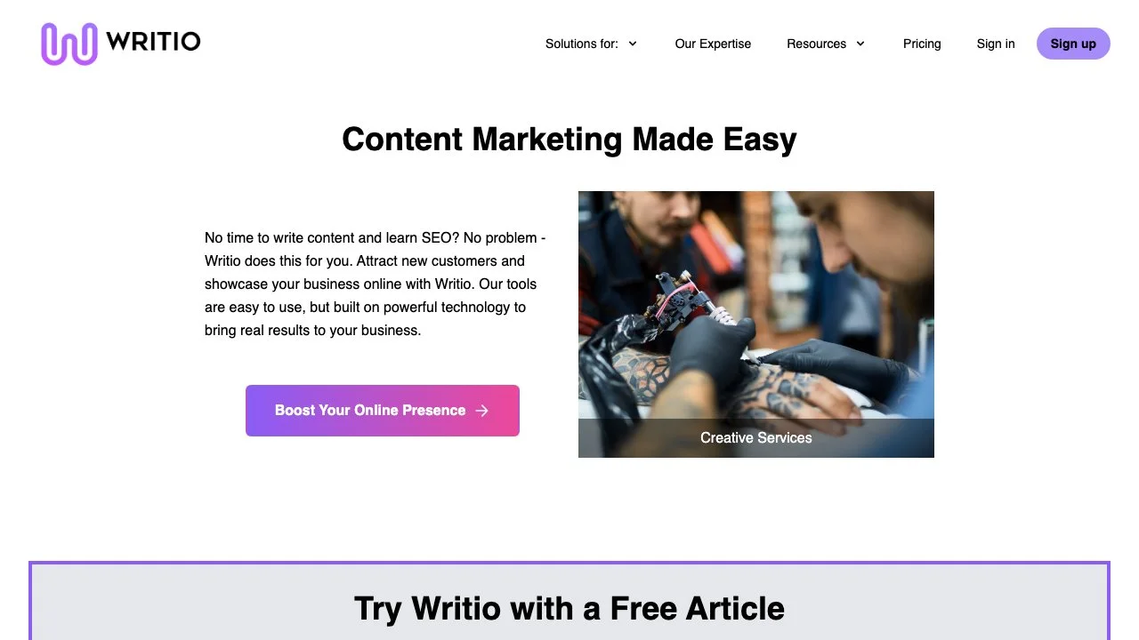 Writio: Simplifying Content Marketing with AI