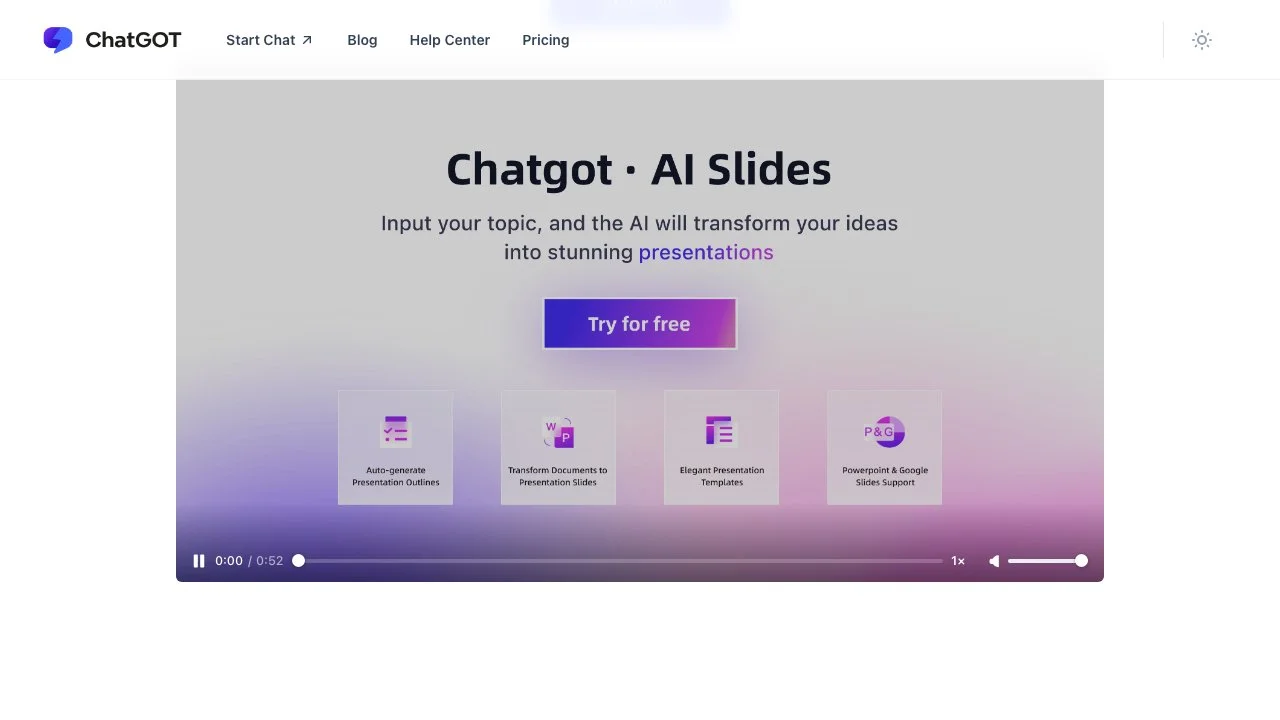 ChatGOT: Free AI Chatbot Assistant for Presentations & More