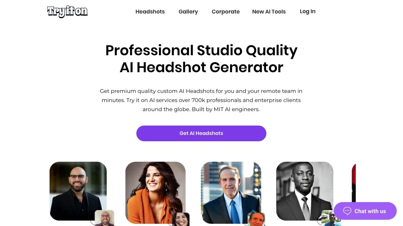 Best AI Headshot Generator & Corporate AI Photography | Try it on AI