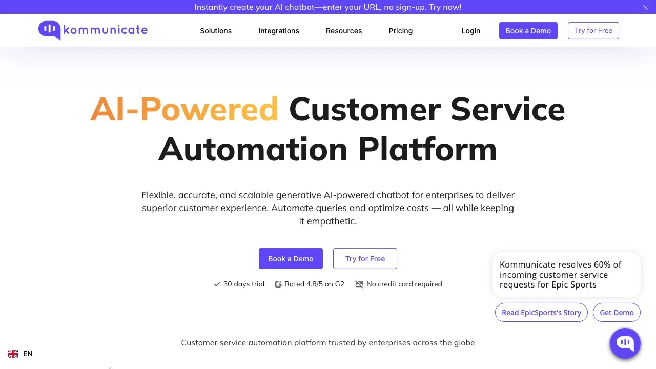 Transform Customer Service with Kommunicate's AI Chatbot