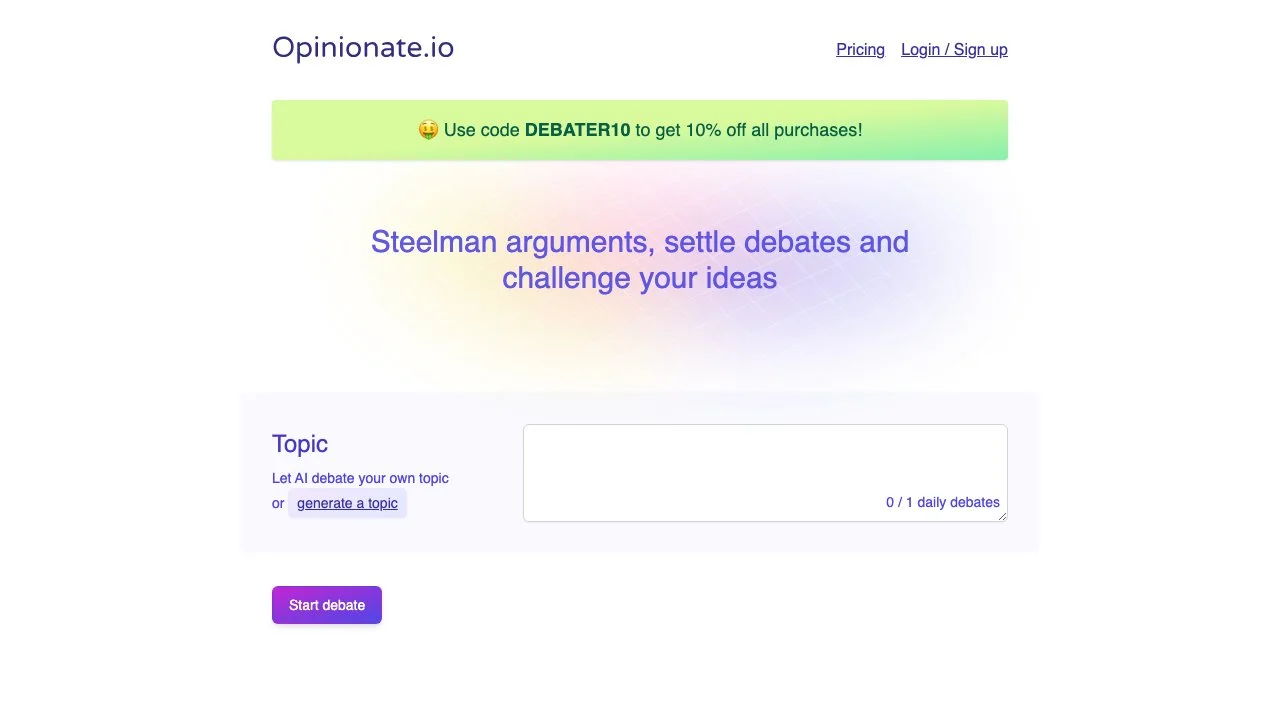 Opinionate: AI-Powered Steel Manning for Better Decision-Making