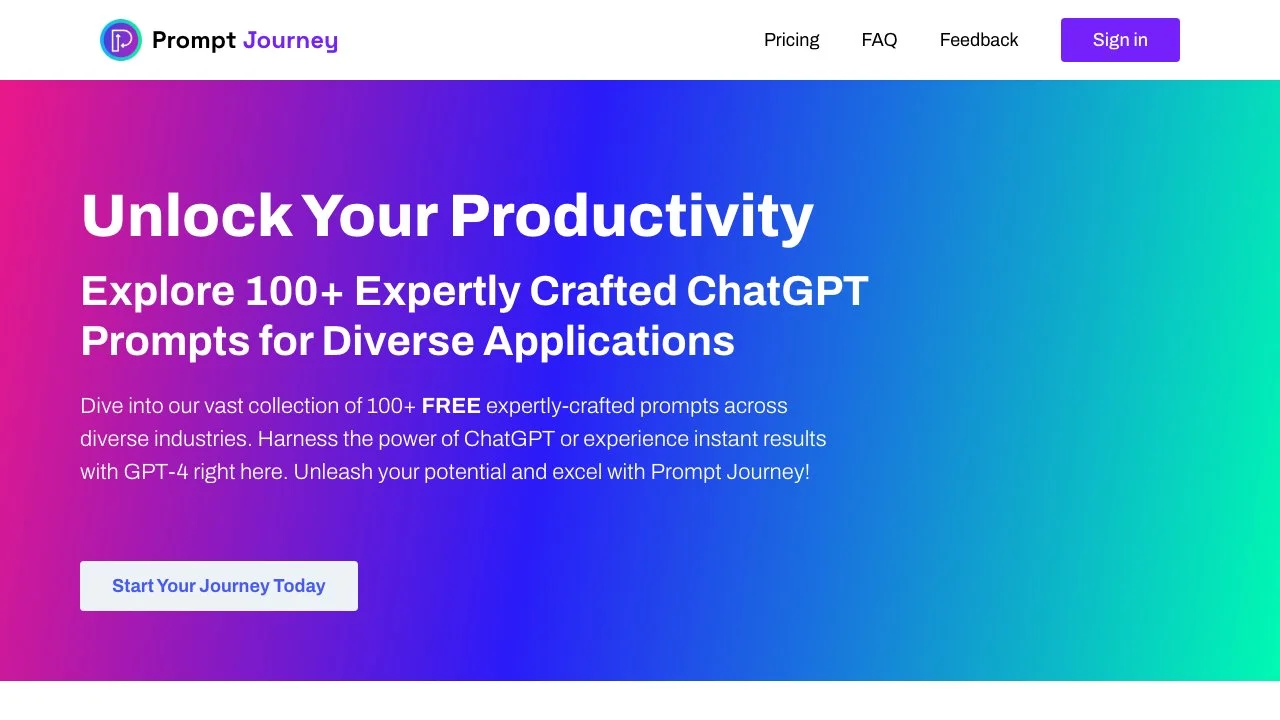 Unlock Your Productivity with Prompt Journey