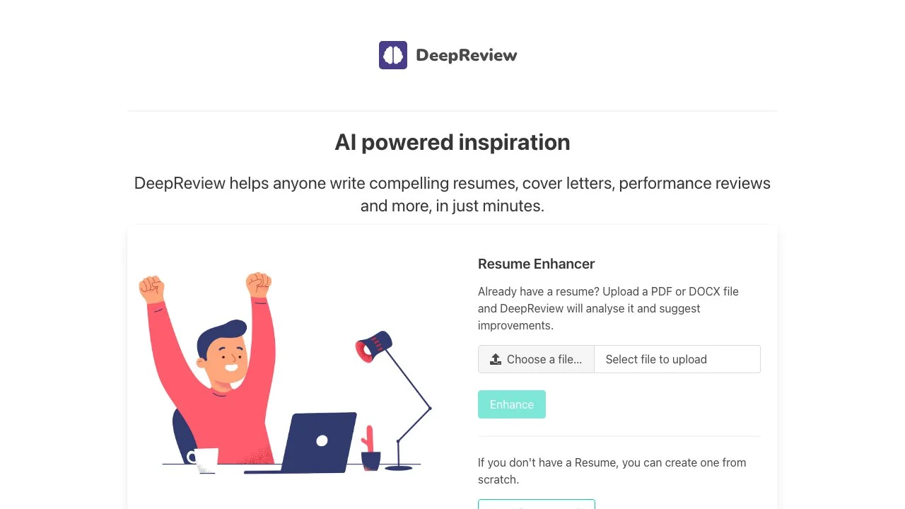 DeepReview: Write Compelling Resumes & Cover Letters in Minutes