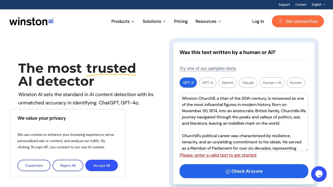 Winston AI: The Most Trusted AI Detector