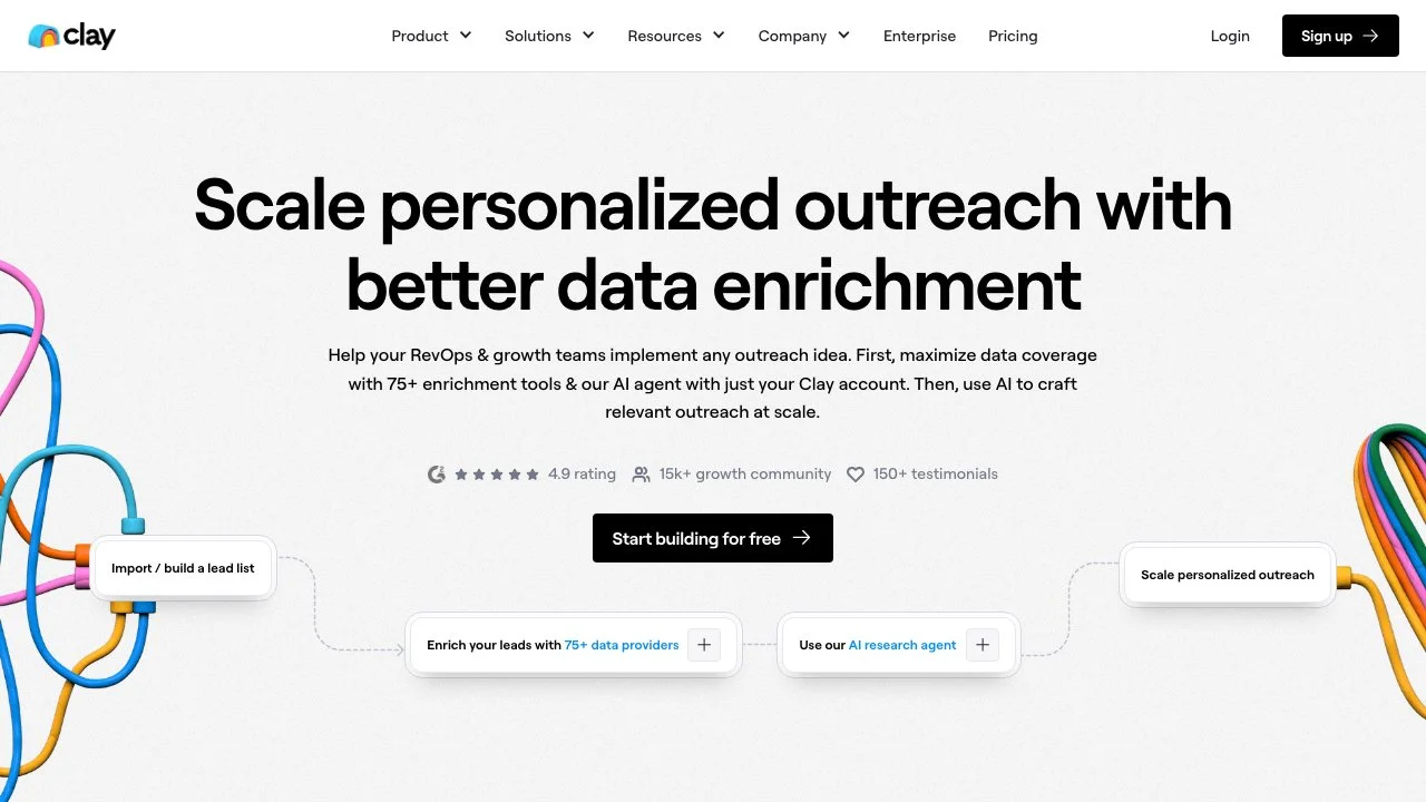 Clay: Elevate Your Outreach with AI Data Enrichment