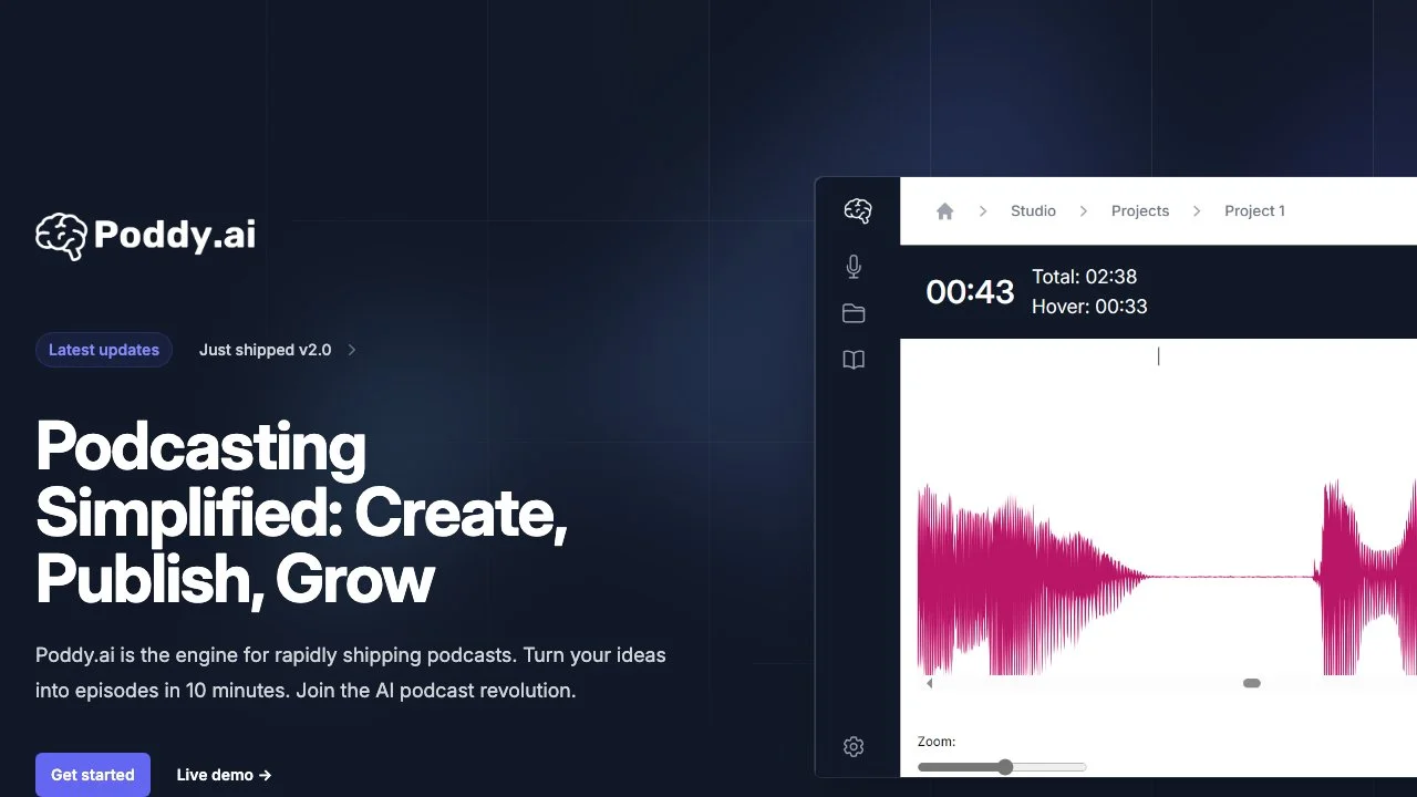 Poddy.ai: Simplifying Podcast Creation with AI Tools