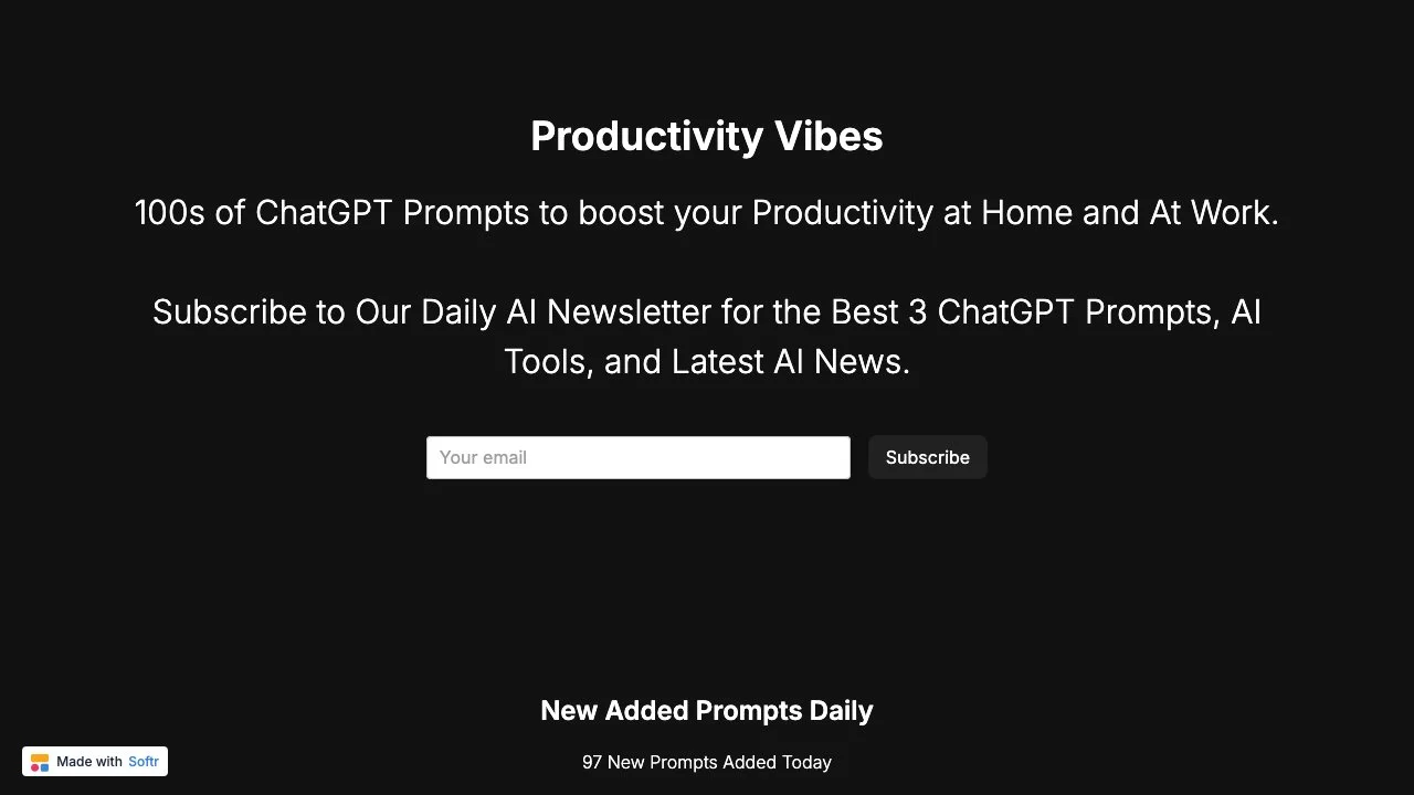 Boost Your Productivity with Productivity Vibes - ChatGPT Prompts