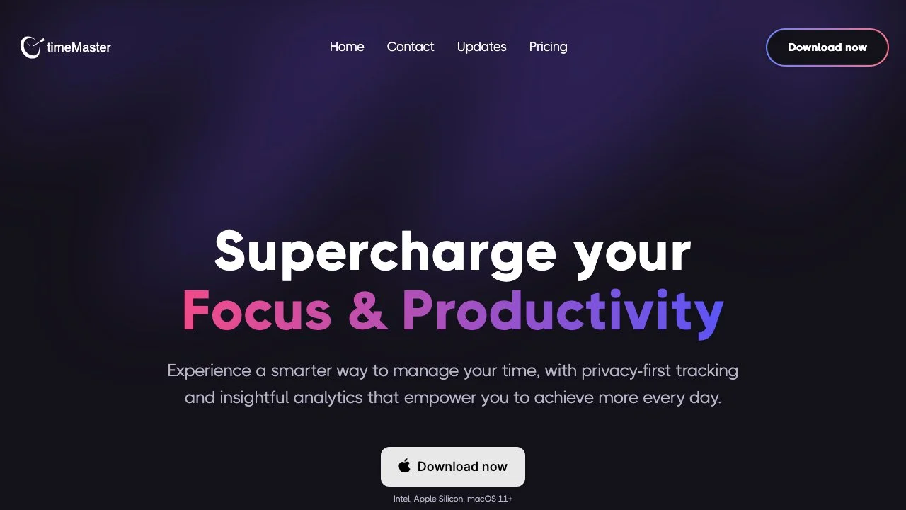 timeMaster - Supercharge Your Focus and Productivity