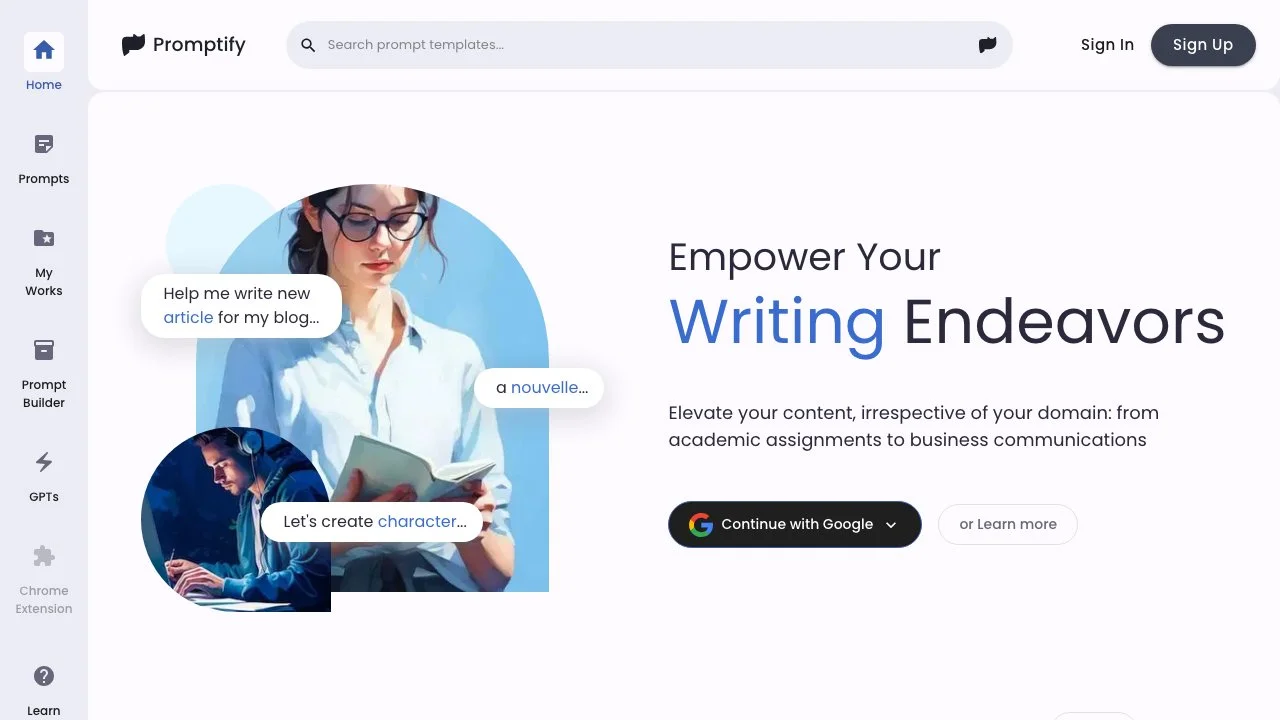 Promptify: Boost Your Creativity with AI Writing Tools