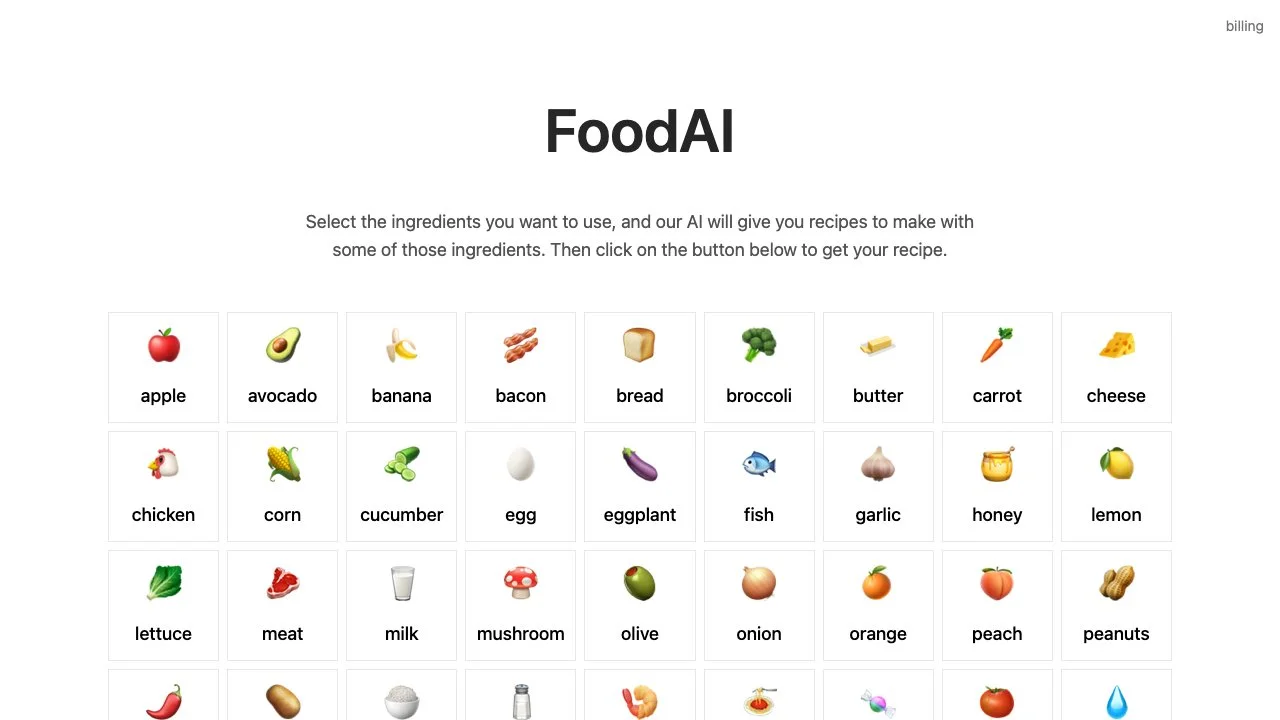 FoodAI: Your AI-Powered Recipe Generator