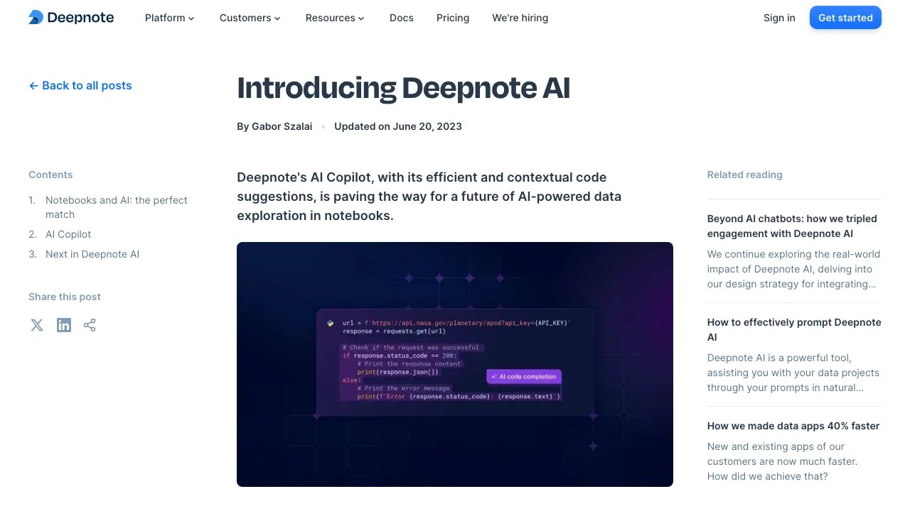 Transform Your Data Work with Deepnote AI Copilot