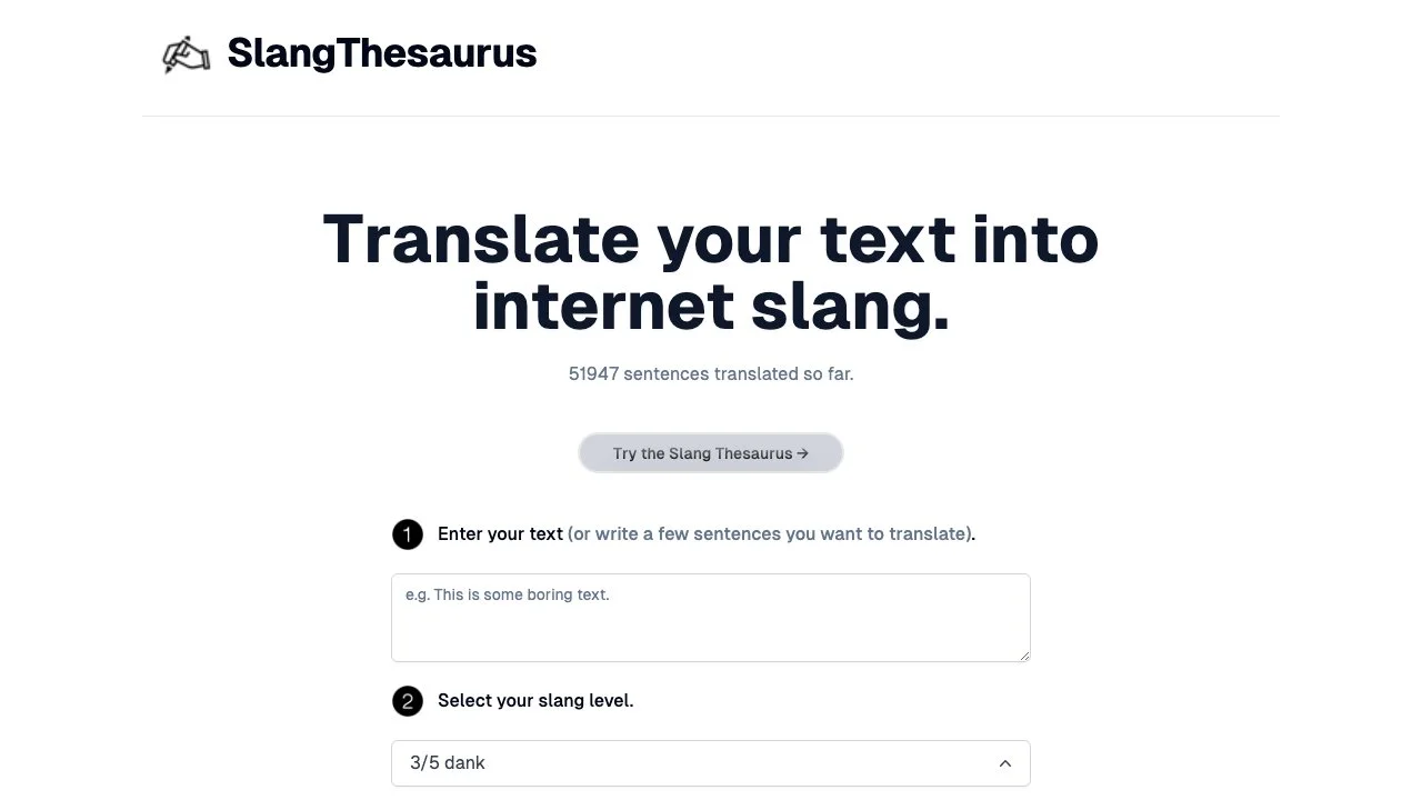 SlangThesaurus: Your Ultimate Internet Slang Translator