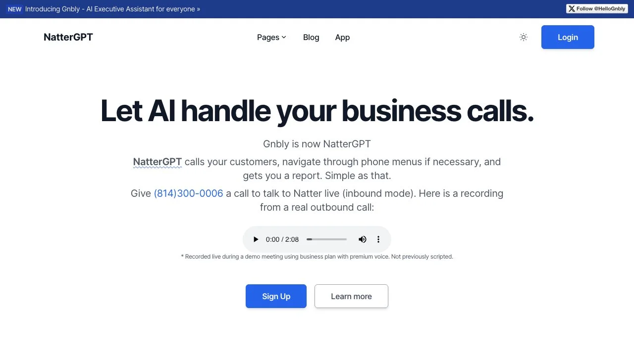 NatterGPT: The AI Assistant for Effortless Business Calls