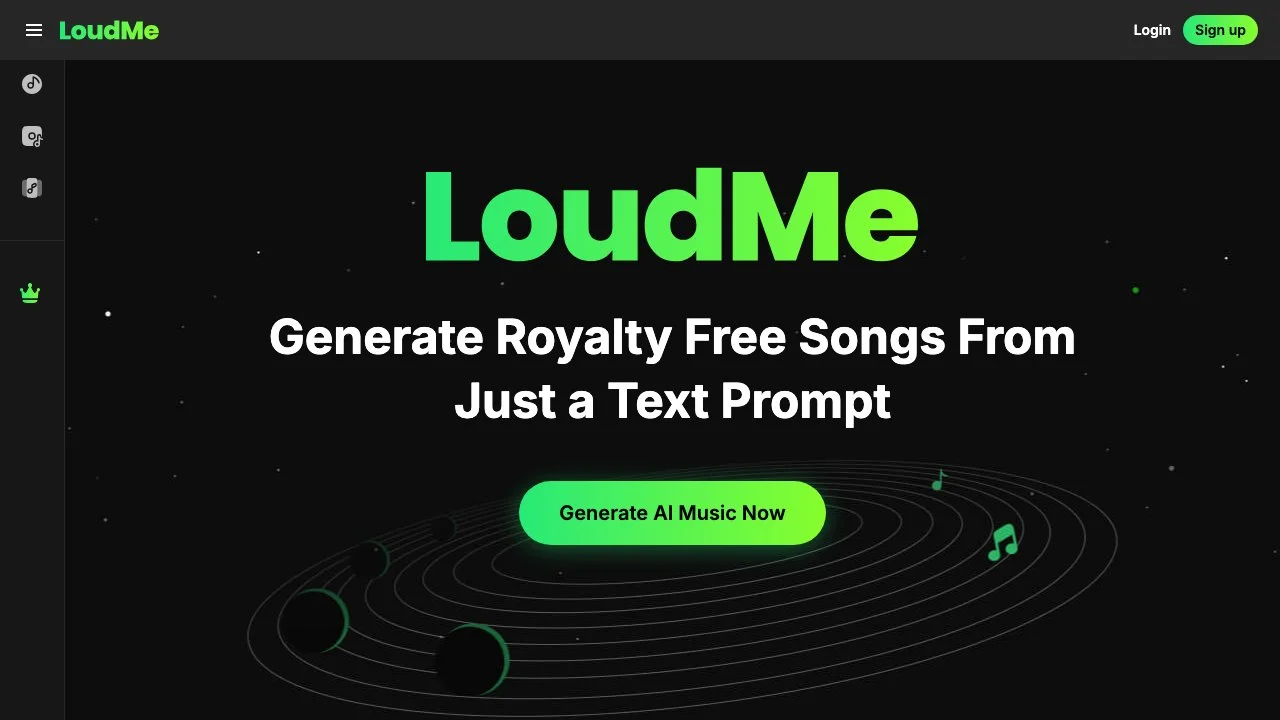 Create Royalty-Free Songs with LoudMe AI Music Generator