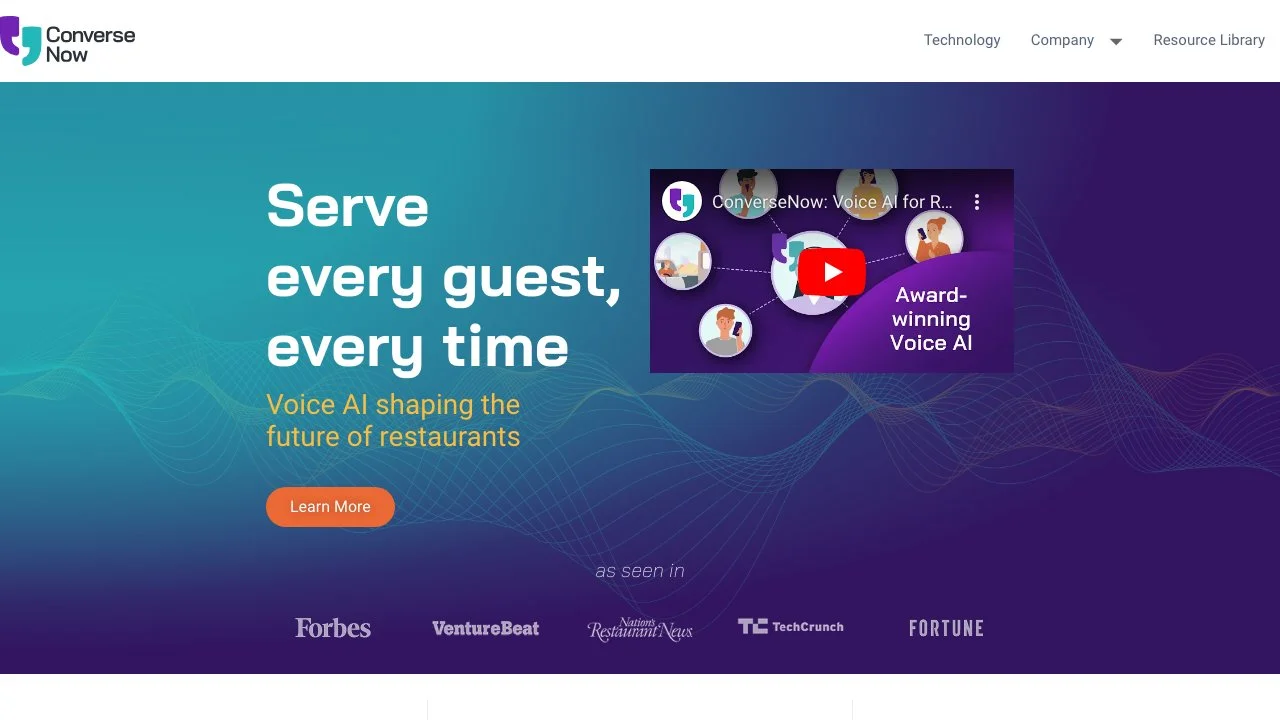 ConverseNow: Voice Powered AI for Restaurants