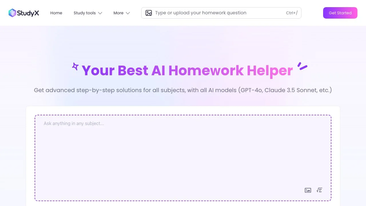 Best AI Homework Helper & Homework AI Tutor - StudyX