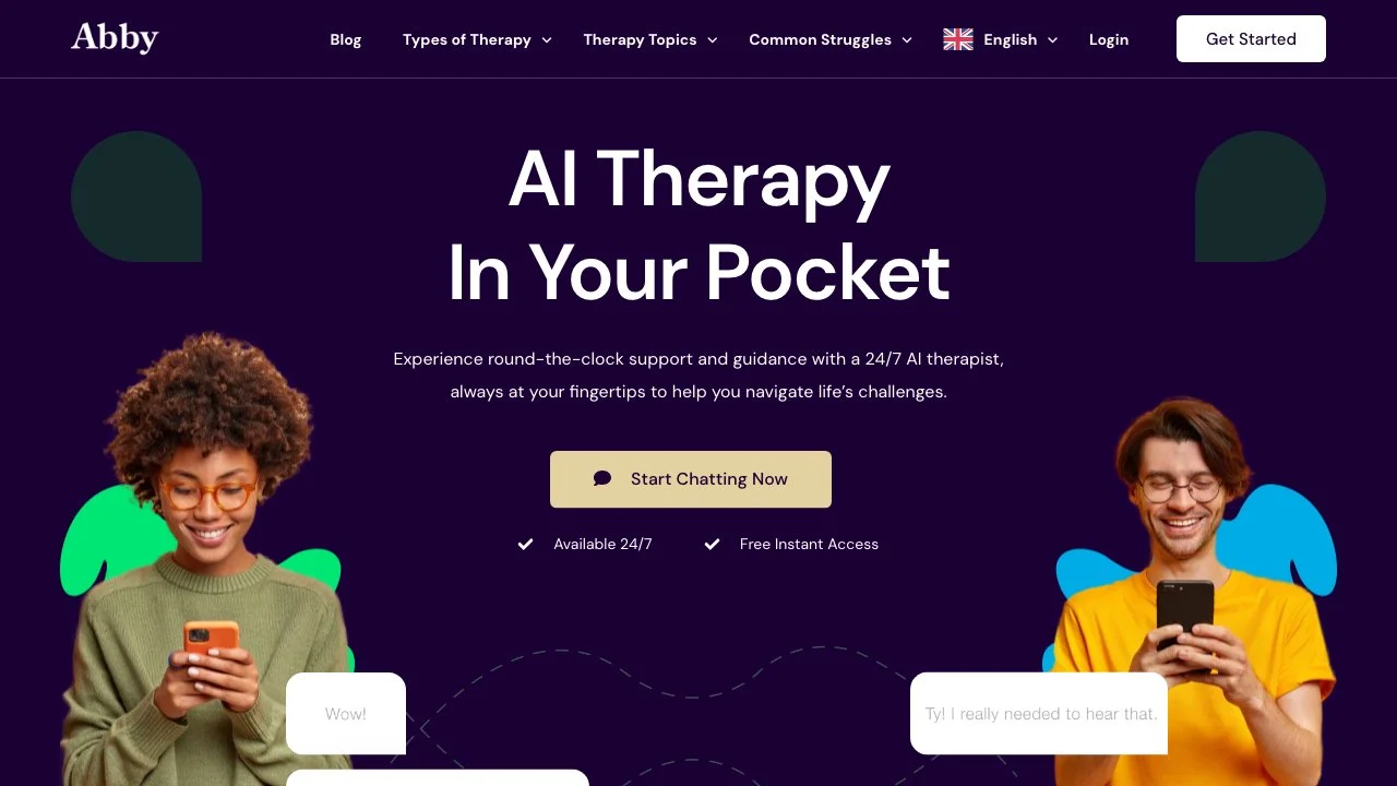 Abby - Your AI Therapist: Free 24/7 Support