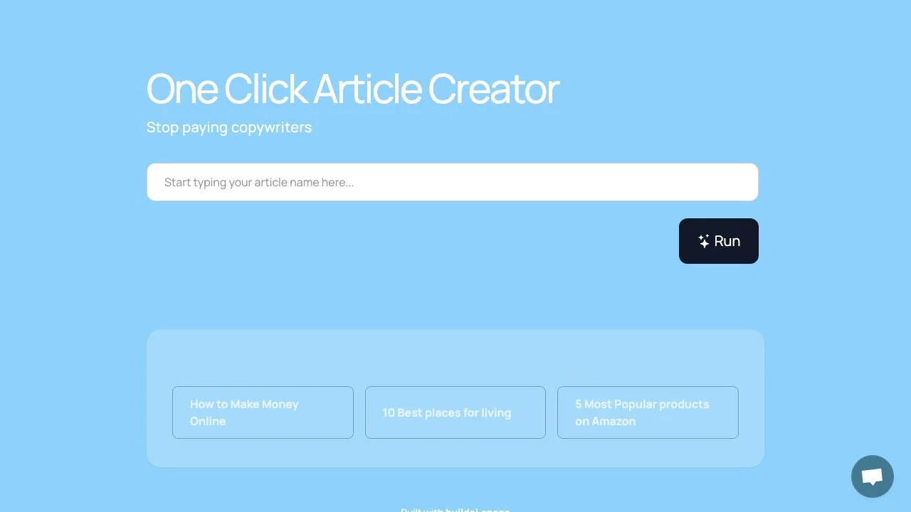 One Click Article Creator: Effortless Content Generation