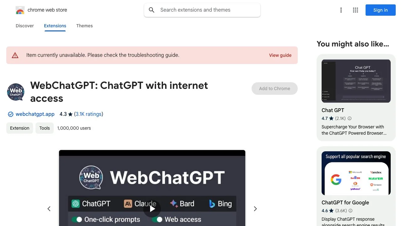 WebChatGPT: Enhance ChatGPT with Web Access