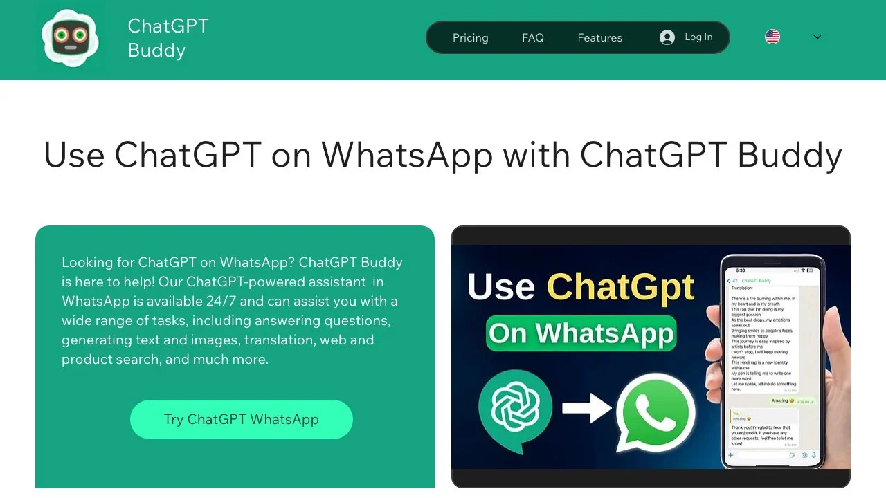 ChatGPT Buddy | Trợ lý ChatGPT của bạn trên WhatsApp