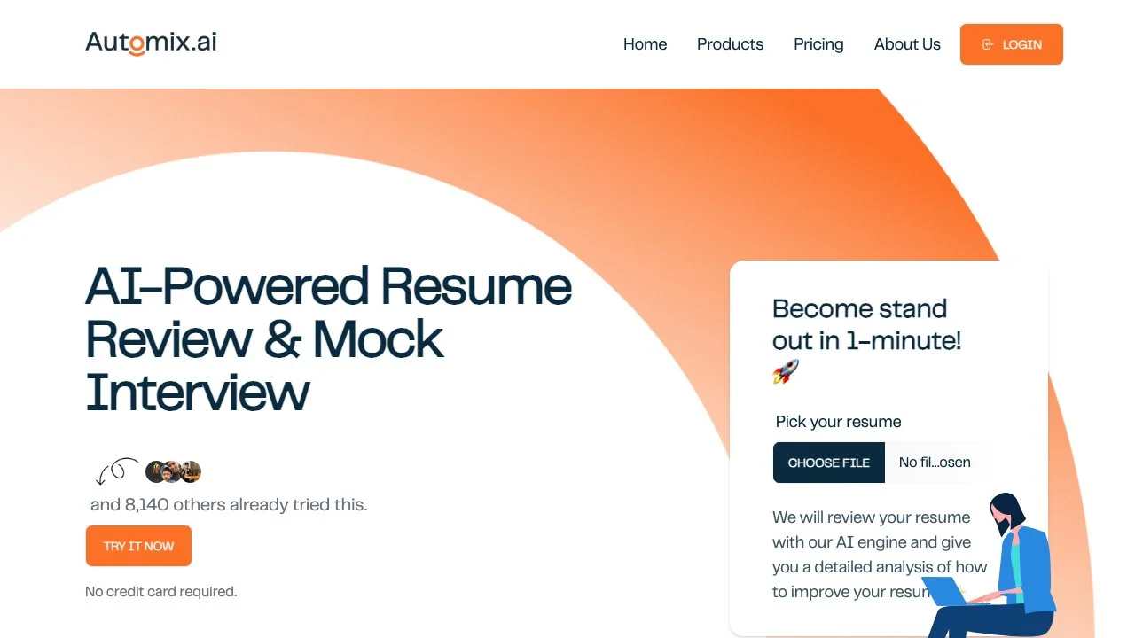 AI-Powered Resume Review & Mock Interview của Automix.ai