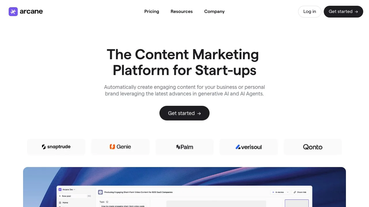 Arcane: The Ultimate Content Marketing Platform for Startups