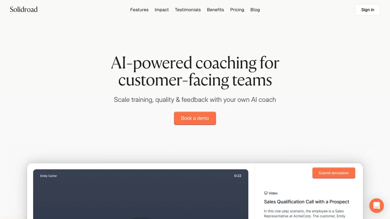 Solidroad: AI-Powered Coaching for Customer-Facing Teams