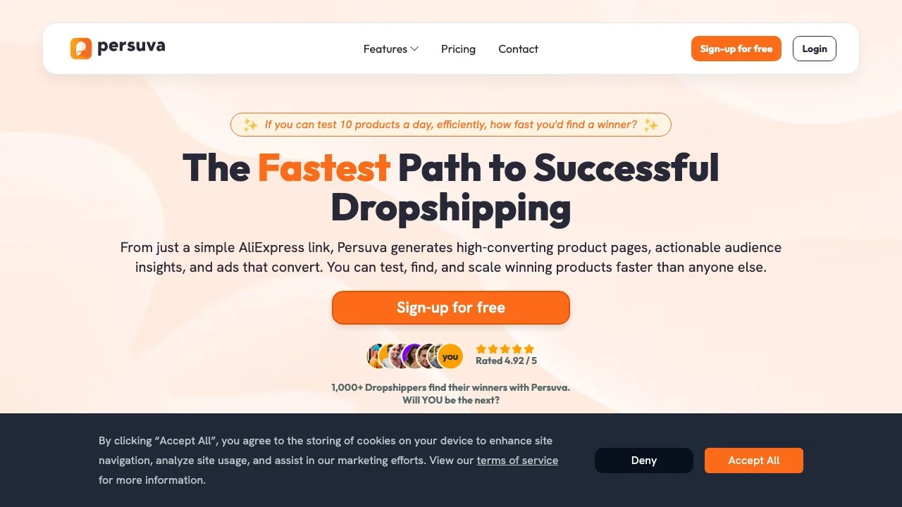 Persuva: The Fastest Way for Dropshippers to Winning Products