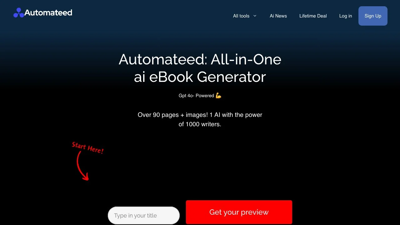 Automateed: Công Cụ Tạo eBook AI Dễ Dàng Cho Tác Giả