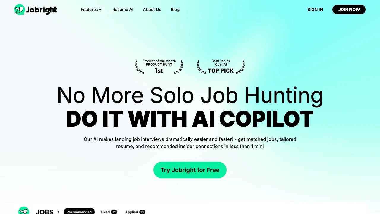 Jobright: Your AI Job Search Copilot