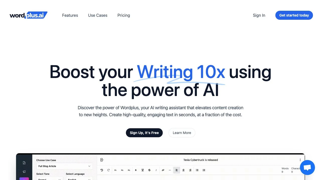 Boost Your Writing with Wordplus: The Ultimate AI Assistant