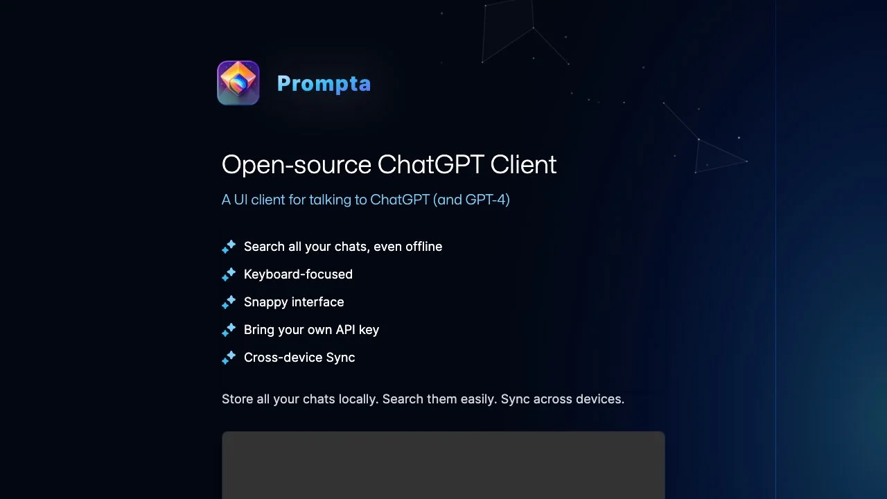 Prompta: Your Open-source ChatGPT Client