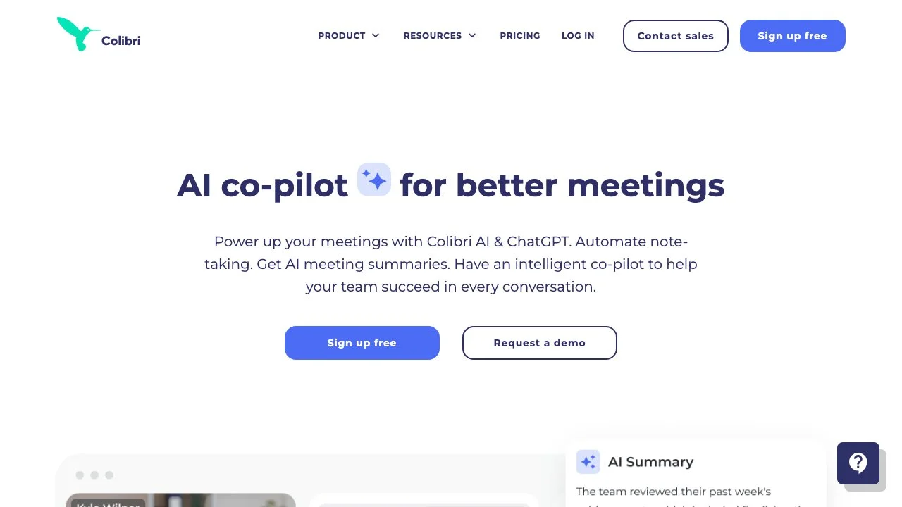 Colibri.ai - Nâng Tầm Cuộc Họp Của Bạn Với Tóm Tắt AI