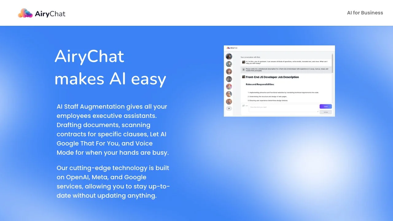 Discover AiryChat: Your AI Assistant for Business