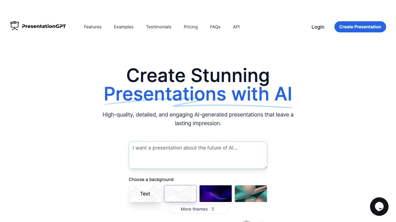 PresentationGPT - 顶尖 AI 演示文稿生成器