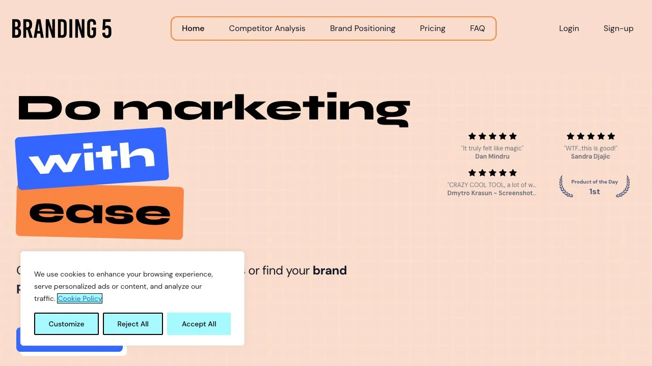 Branding5: AI Brand Positioning & Marketing Strategy Tool