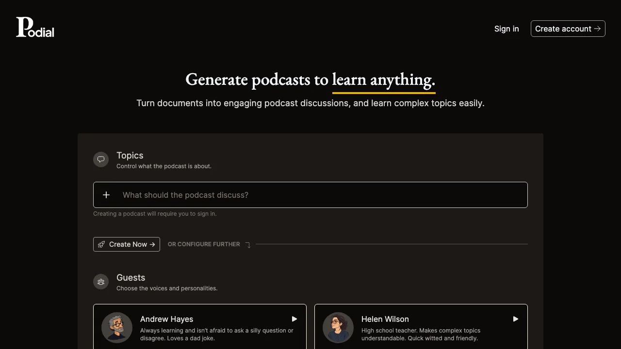 Podial: Create Engaging Podcasts for Learning